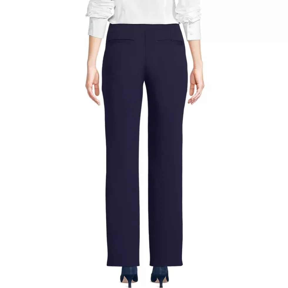 Women's Pintuck Straight Leg Ponte Pants