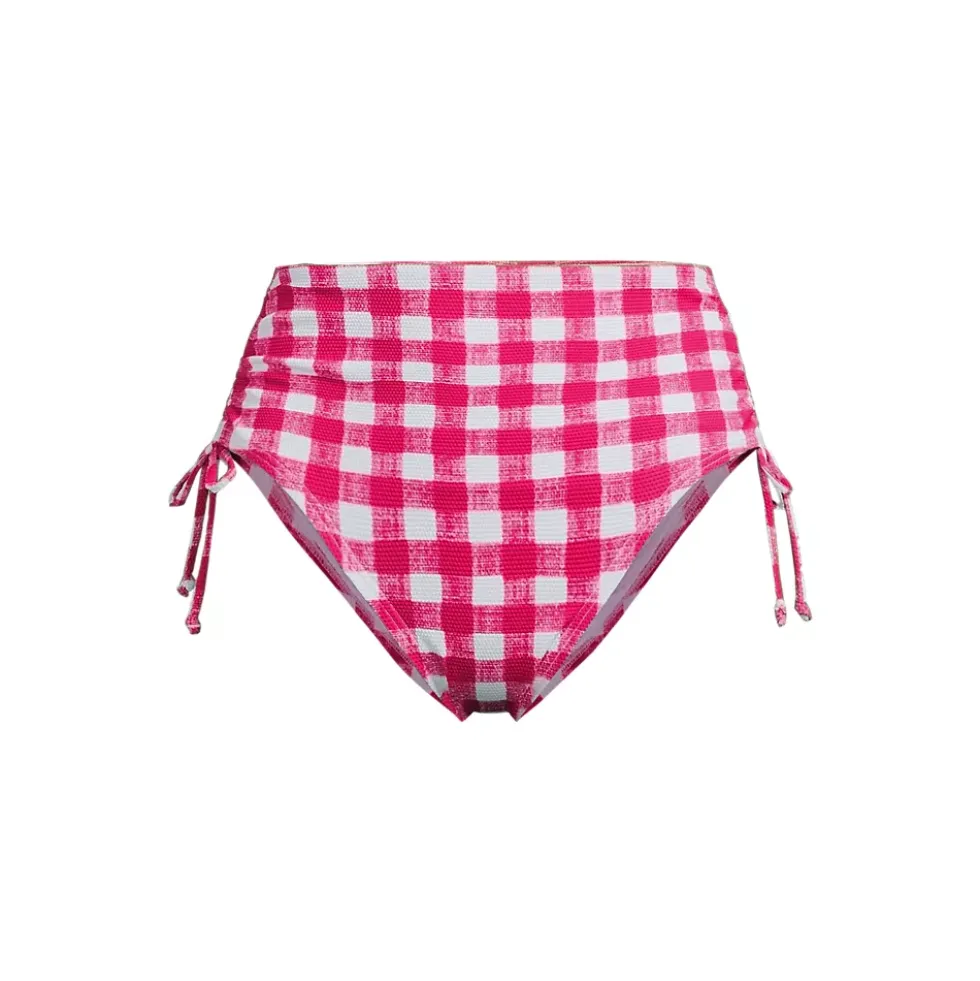 Women's Pique High Waisted Adjustable Bikini Bottoms