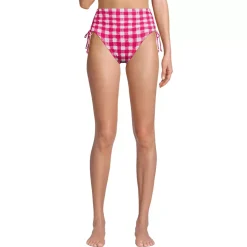 Women's Pique High Waisted Adjustable Bikini Bottoms