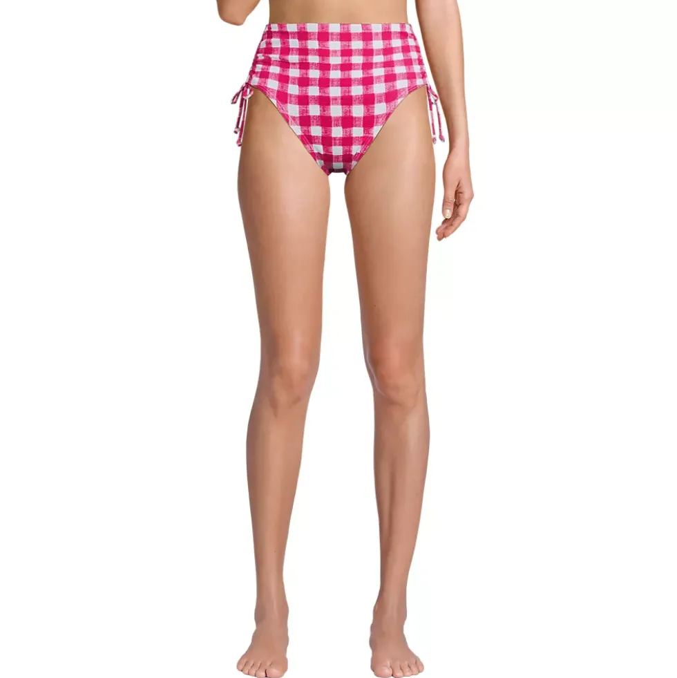 Women's Pique High Waisted Adjustable Bikini Bottoms