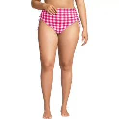 Women's Pique High Waisted Adjustable Bikini Bottoms