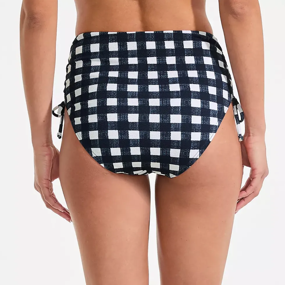 Women's Pique High Waisted Adjustable Bikini Bottoms