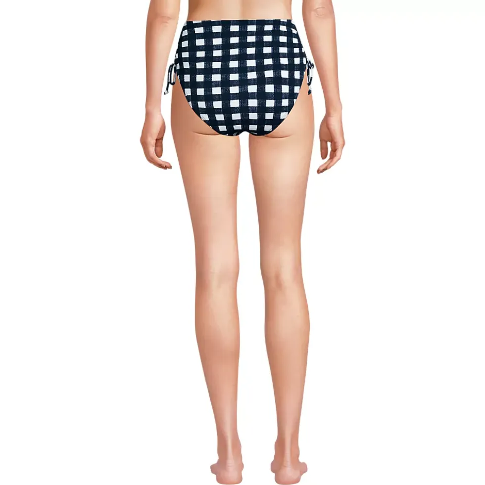 Women's Pique High Waisted Adjustable Bikini Bottoms