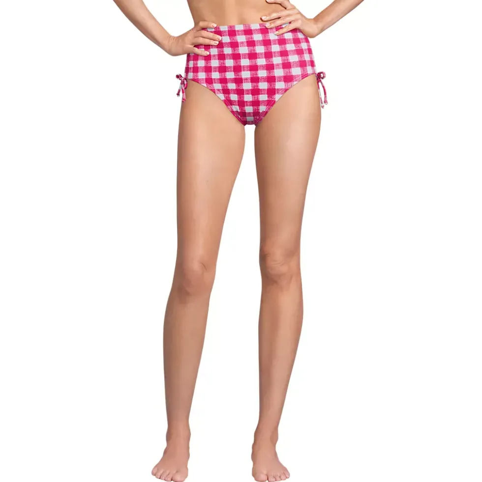 Women's Pique High Waisted Adjustable Bikini Bottoms