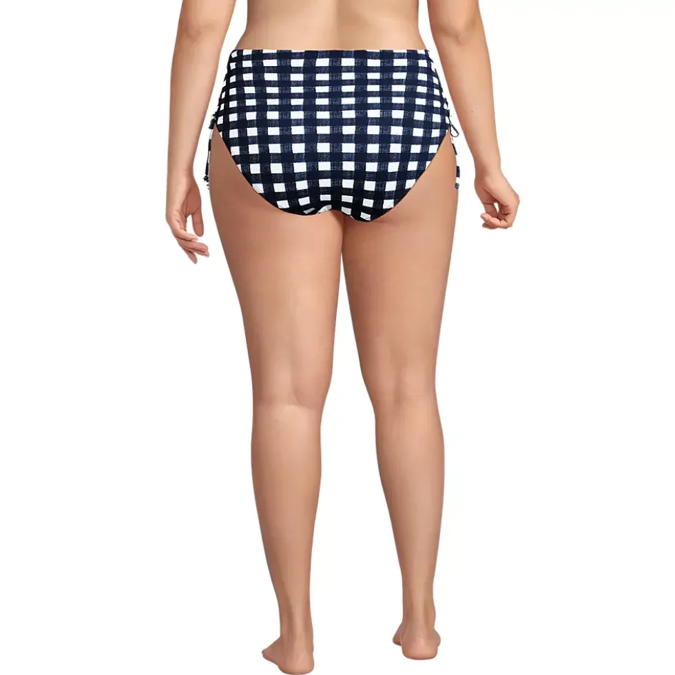 Women's Pique High Waisted Adjustable Bikini Bottoms