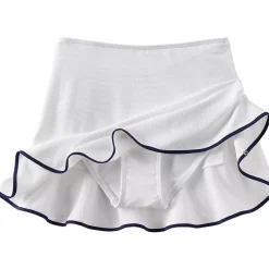 Women's Pique Ruffle Hem Mini Swim Skirt