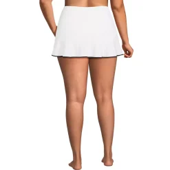 Women's Pique Ruffle Hem Mini Swim Skirt