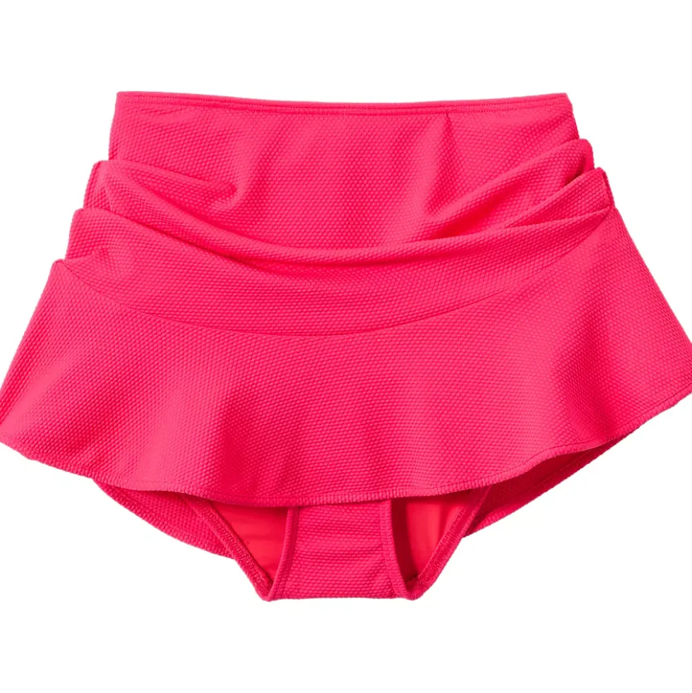 Women's Pique Ruffle Hem Mini Swim Skirt
