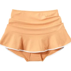 Women's Pique Ruffle Hem Mini Swim Skirt