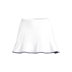 Women's Pique Ruffle Hem Mini Swim Skirt