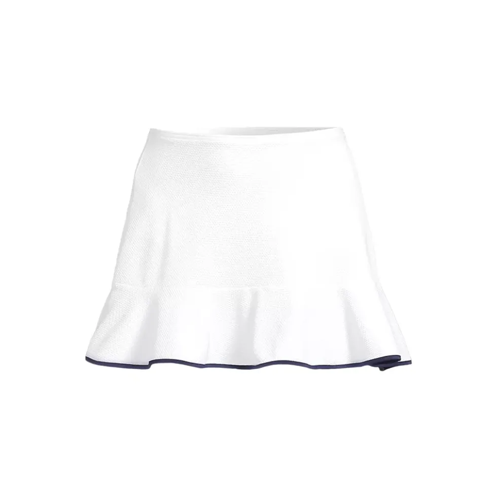 Women's Pique Ruffle Hem Mini Swim Skirt