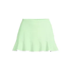 Women's Pique Ruffle Hem Mini Swim Skirt