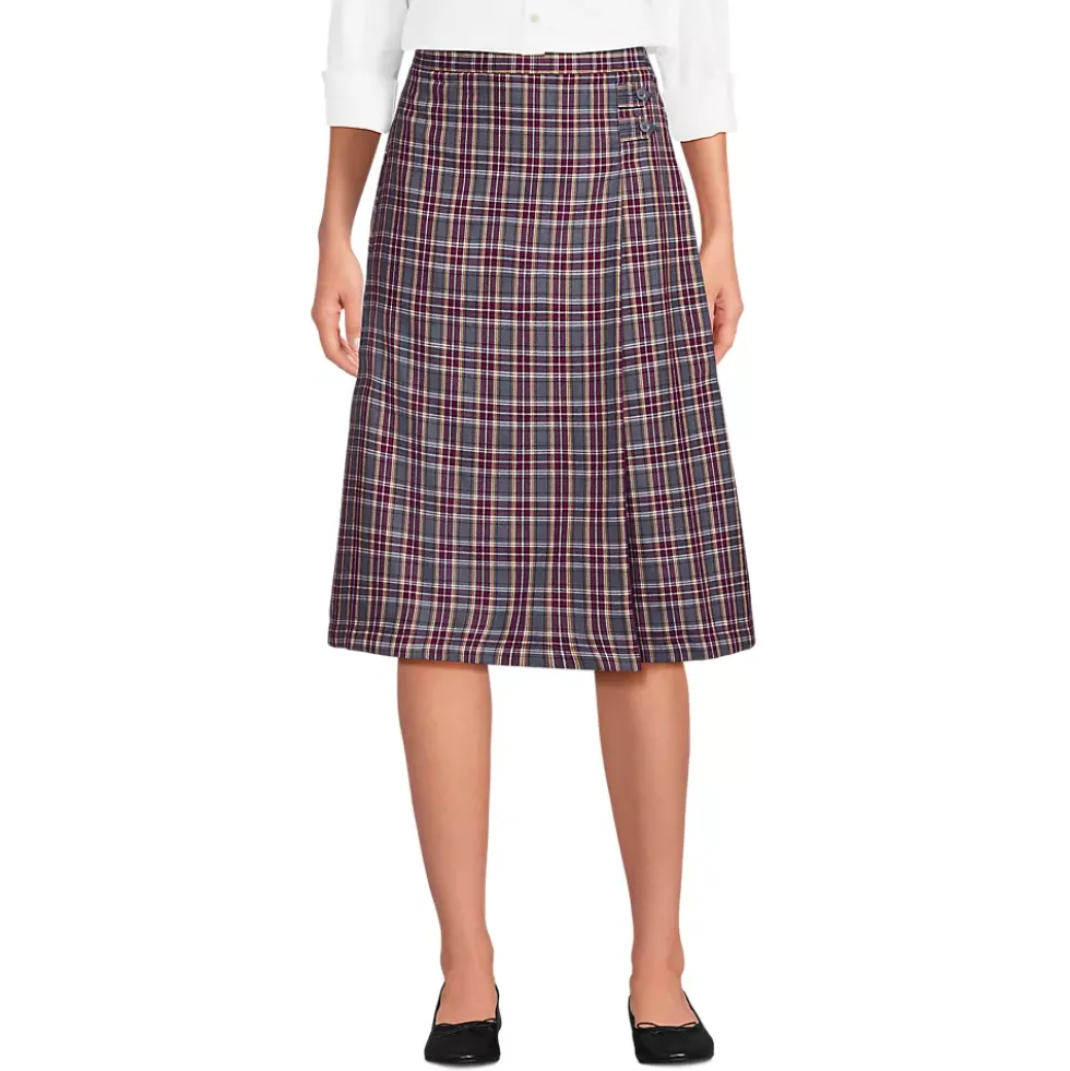 Women's Plaid A-line Skirt Below The Knee