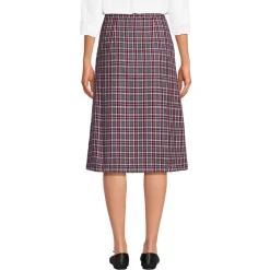 Women's Plaid A-line Skirt Below The Knee