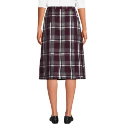 Women's Plaid A-line Skirt Below The Knee