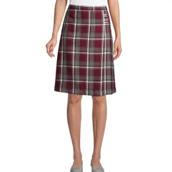 Women's Plaid A-line Skirt Below the Knee