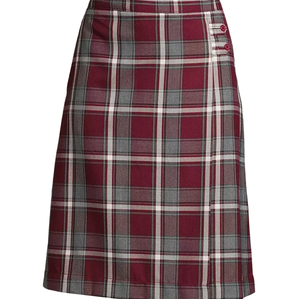 Women's Plaid A-line Skirt Below the Knee