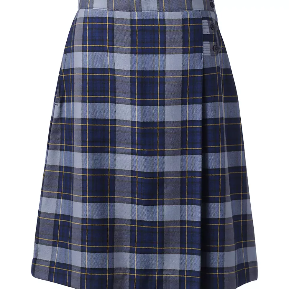 Women's Plaid A-line Skirt Below the Knee