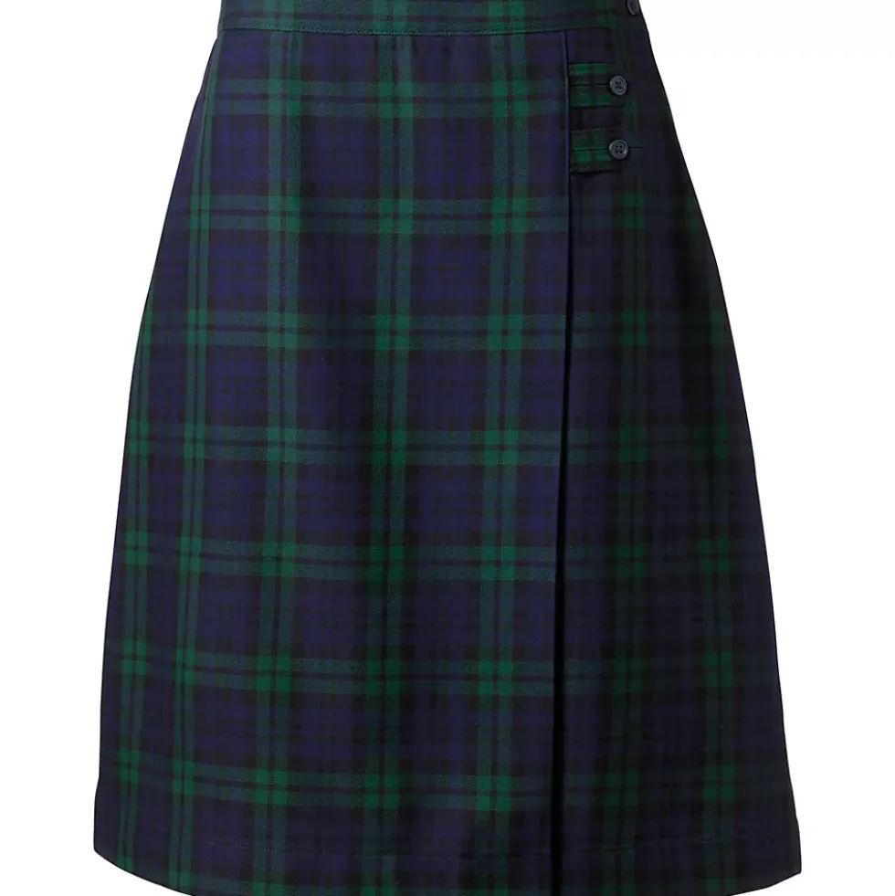 Women's Plaid A-line Skirt Below the Knee