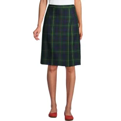 Women's Plaid A-line Skirt Below the Knee