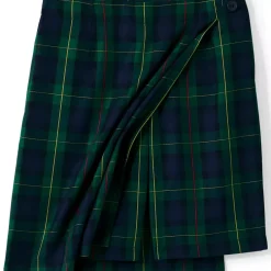 Women's Plaid A Line Tab Skort Top of Knee