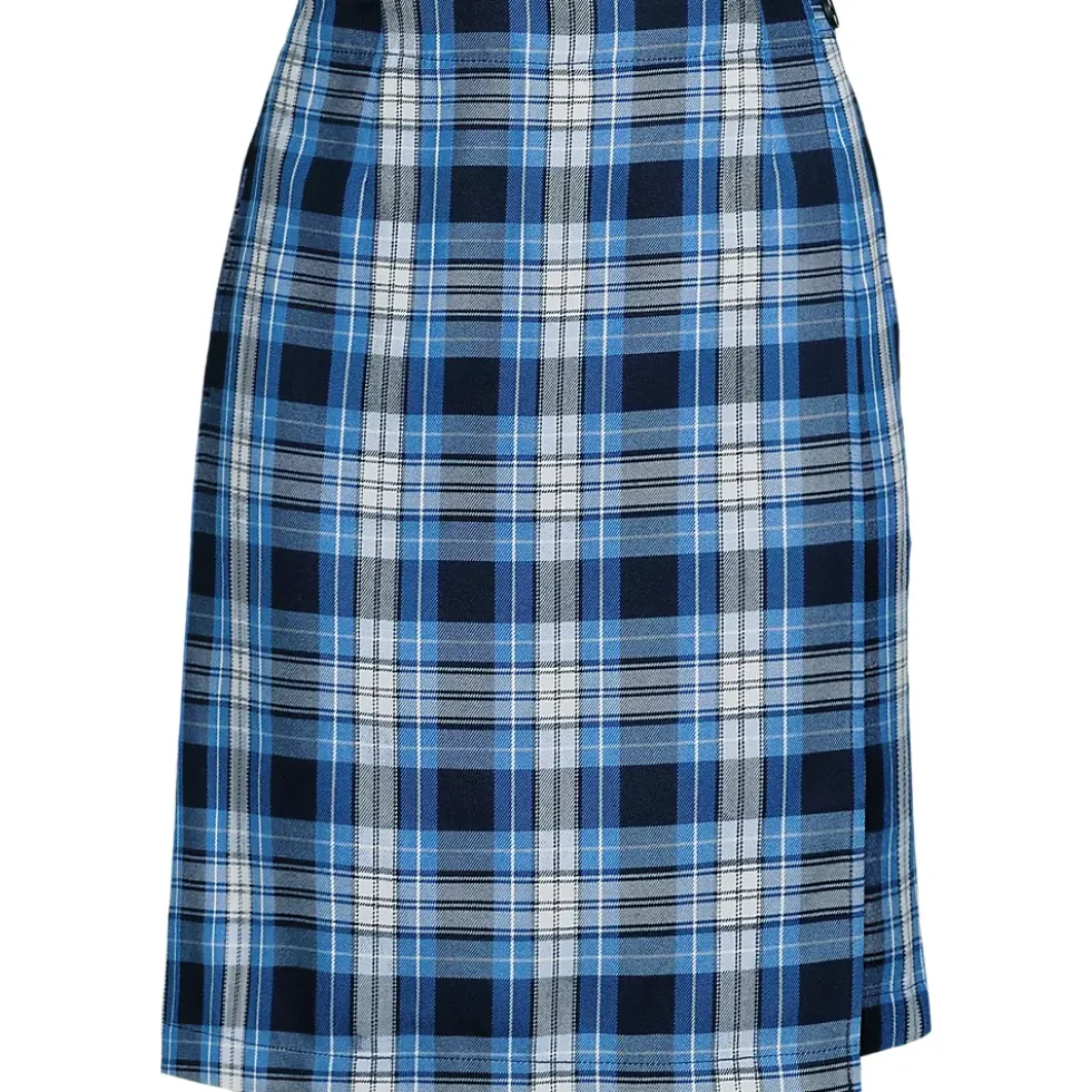 Women's Plaid A Line Tab Skort Top of Knee