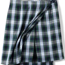 Women's Plaid A Line Tab Skort Top of Knee