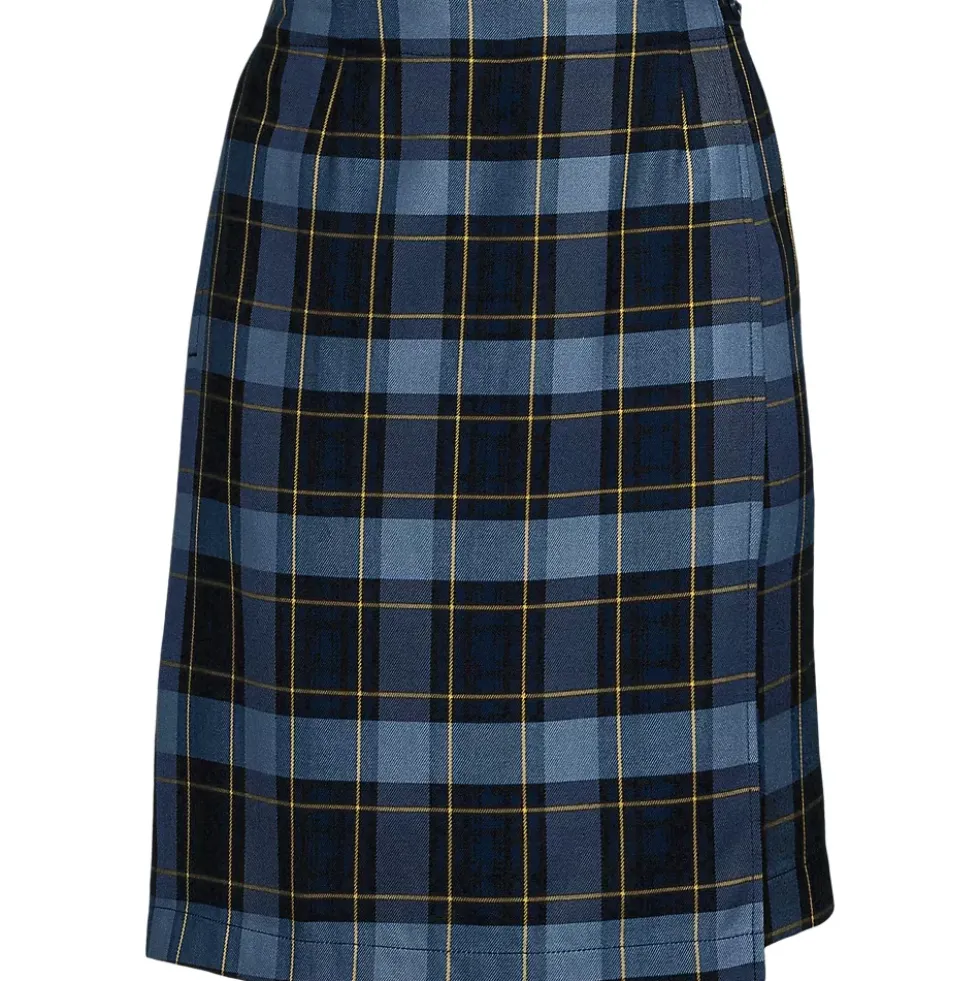 Women's Plaid A Line Tab Skort Top of Knee