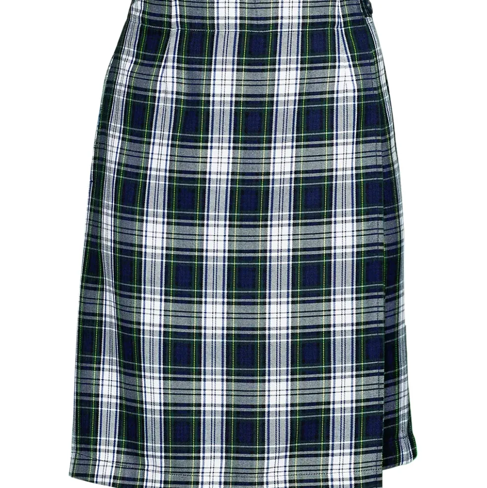 Women's Plaid A Line Tab Skort Top of Knee