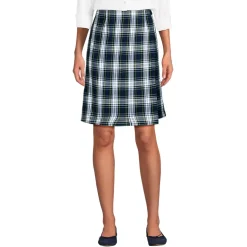 Women's Plaid A Line Tab Skort Top of Knee
