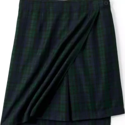 Women's Plaid A Line Tab Skort Top of Knee