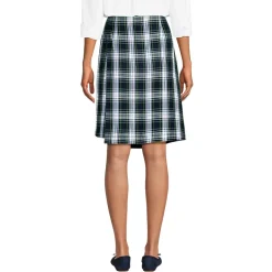 Women's Plaid A Line Tab Skort Top of Knee