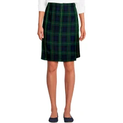 Women's Plaid A Line Tab Skort Top of Knee
