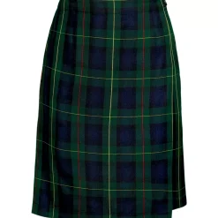 Women's Plaid A Line Tab Skort Top of Knee