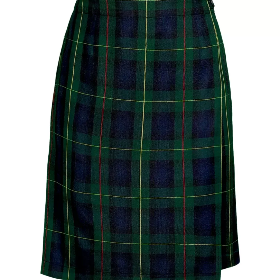 Women's Plaid A Line Tab Skort Top of Knee
