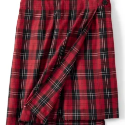 Women's Plaid A Line Tab Skort Top of Knee