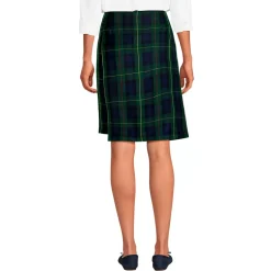 Women's Plaid A Line Tab Skort Top of Knee
