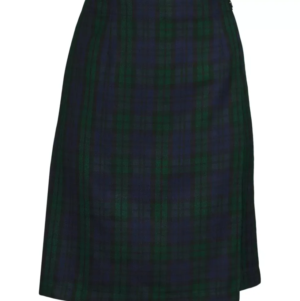 Women's Plaid A Line Tab Skort Top of Knee