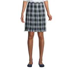 Women's Plaid Box Pleat Skirt Top of the Knee