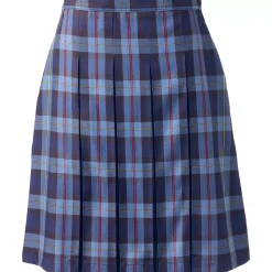 Women's Plaid Box Pleat Skirt Top of the Knee