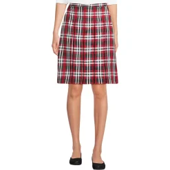 Women's Plaid Box Pleat Skirt Top of the Knee