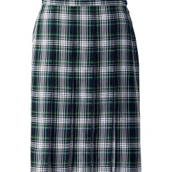 Women's Plaid Box Pleat Skirt Top of the Knee