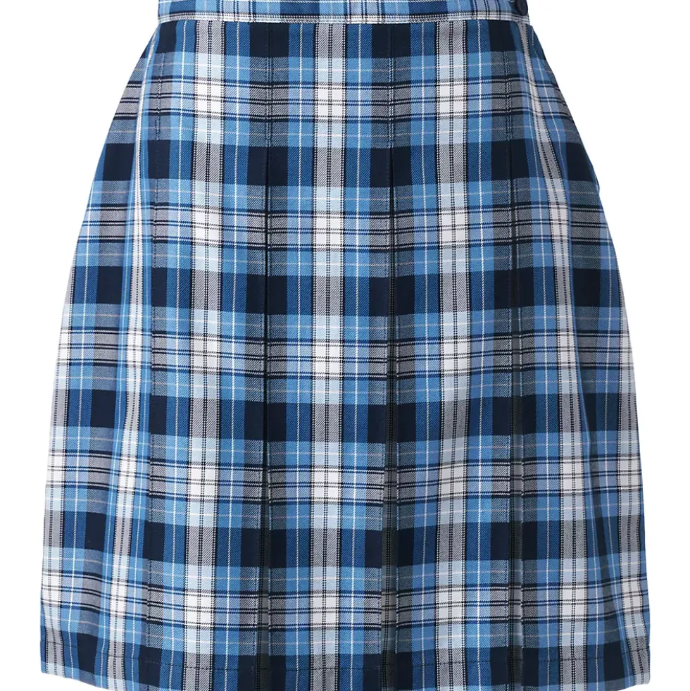Women's Plaid Box Pleat Skirt Top of the Knee