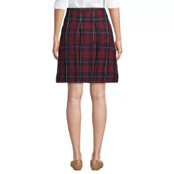 Women's Plaid Box Pleat Skirt Top of the Knee