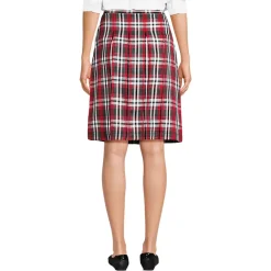 Women's Plaid Box Pleat Skirt Top of the Knee