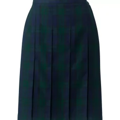 Women's Plaid Box Pleat Skirt Top of the Knee