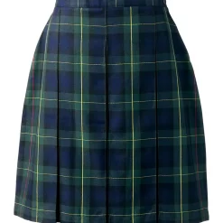 Women's Plaid Box Pleat Skirt Top of the Knee