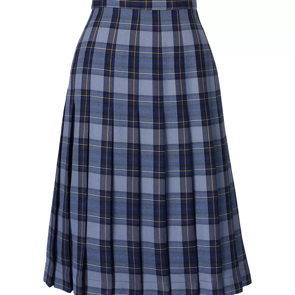 Women's Plaid Pleated Skirt Below the Knee