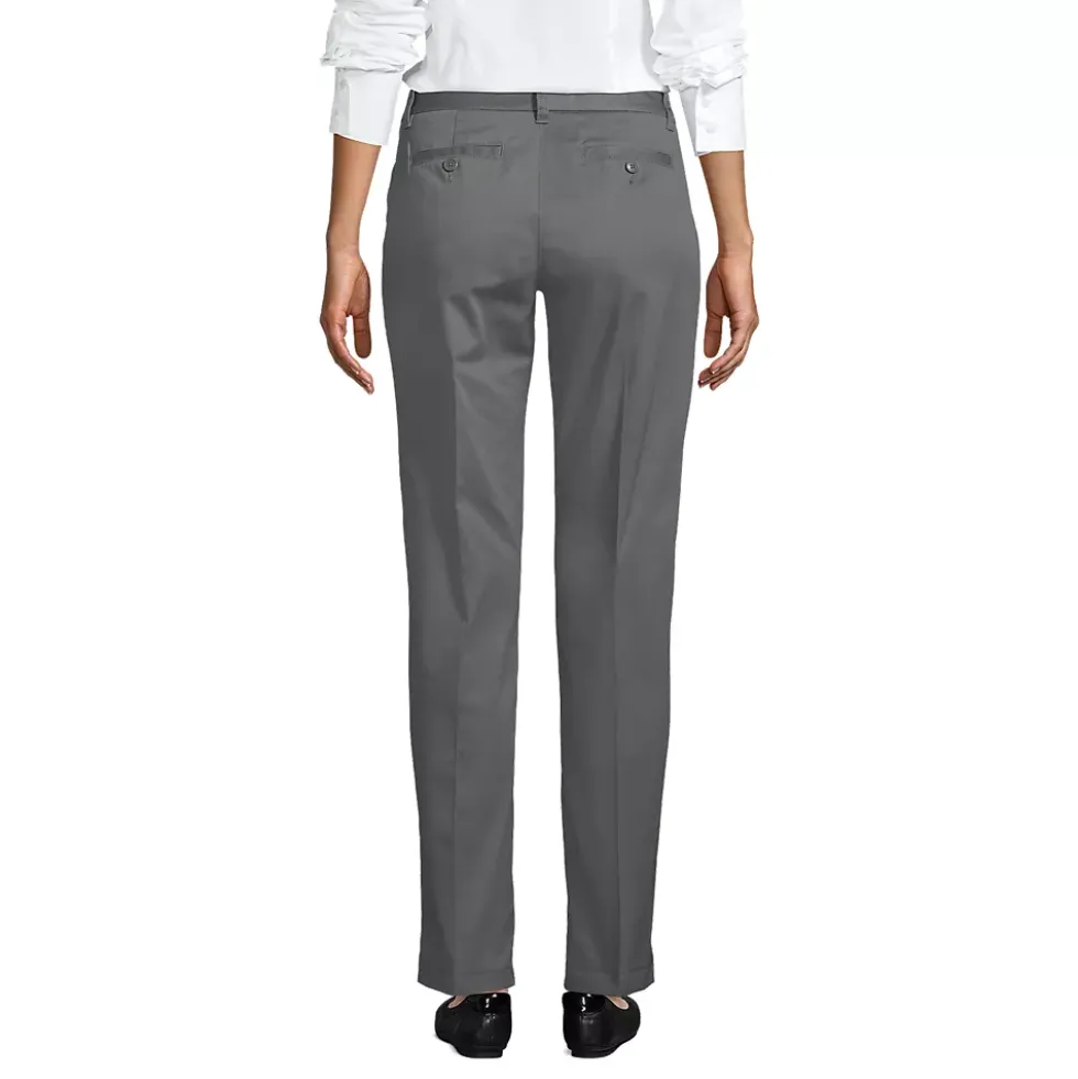 Women's Plain Front Blend Chino Pants