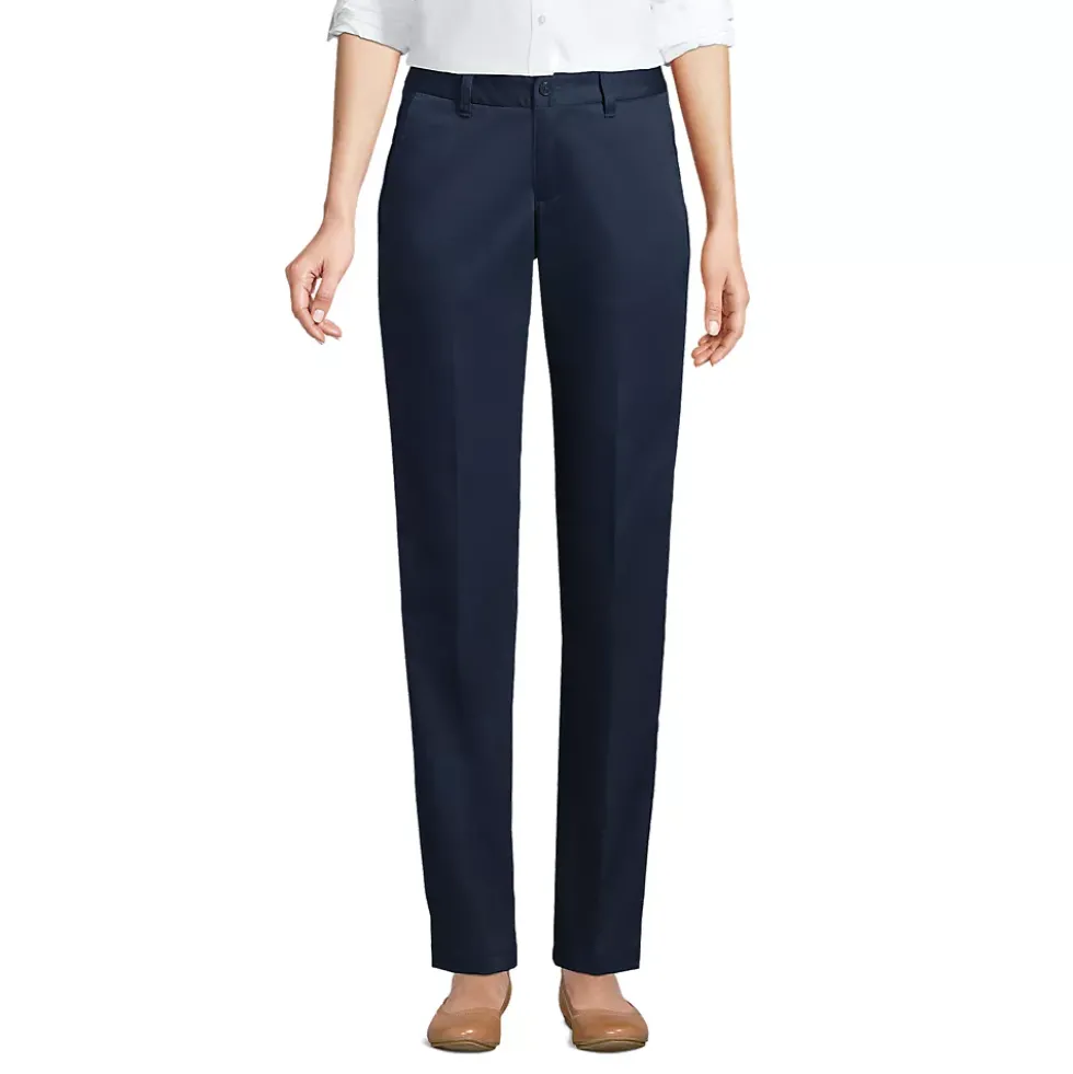 Women's Plain Front Blend Chino Pants